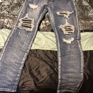Distressed Blue Jeans for Women